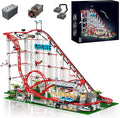 Roller-Coaster Building Set Motorized Electric Train Track City Amusement Park Model Toy for Boy Girl Ages 6 7 8 9+ Birthday Gifts for Adult Kid Teen Theme Construction Collection 3646pcs