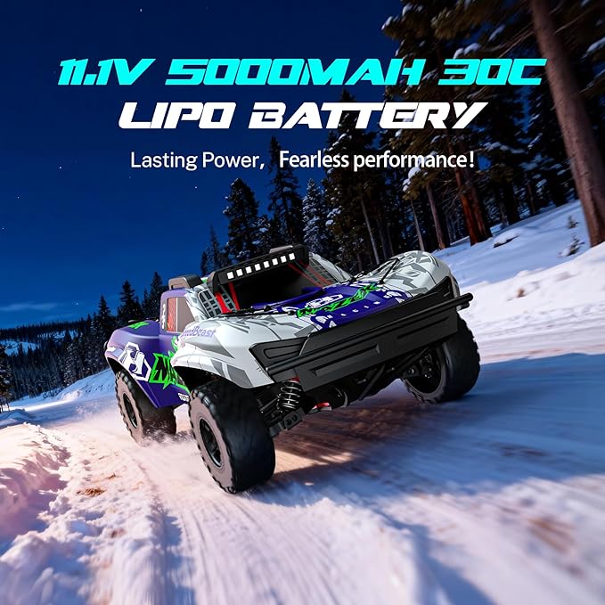 Hosim Fast RC Cars for Adults Brushless 1/10 Scale MAZEK 4x4 Off-Road Electric All Terrain Hobby Grade Monster Truck with 3S Lipo Battery &amp 100A ESC 4S Ready RC Truck Waterproof Remote Control