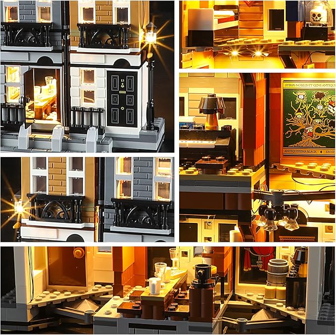 LED Light Kit Compatible with Lego 12 Grimmauld Place - Lighting Set for 76408 Building Model (Model Set Not Included)