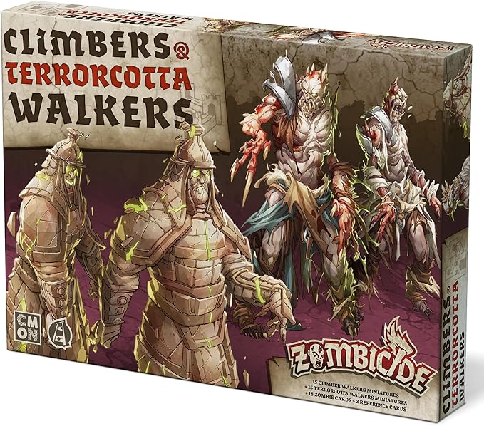Zombicide White Death: Climbers &amp Terrorcotta Walkers Expansion - Add 30 New Minis! Cooperative Strategy Game with Tabletop Miniatures Ages 14+ 1-6 Players 1 Hour Playtime Made by CMON