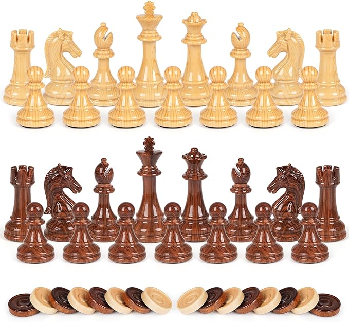 3 in 1 Magnetic Chess Set &amp Checkers Backgammon Board Game Set 15 Wooden Folding Chess Board Tournament Portable Travel Chess Set Beginner Chess Board Game for Adults &amp Kids