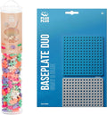 PLUS PLUS 240 Piece Interlocking Building Blocks for Kids Open Ended Connecting Toys STEM Bin Mini Manipulatives - Pearl Mix Play Tube &amp Baseplate