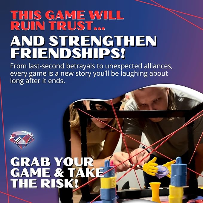 Tiny Laser Heist – Hilarious 3D Heist Game Outsmart &amp Negotiate for The Loot Fun Cooperative Board Game for Ages 12+ Perfect for Game Nights &amp Parties 3-6 Players
