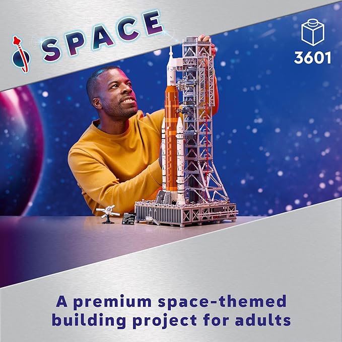 LEGO Icons NASA Artemis Space Launch System - DIY Rocket Model Building Set for Adults Ages 18+ - Gifts for Birthdays - Unique Bedroom Decoration for Space &amp NASA Lovers - 10341