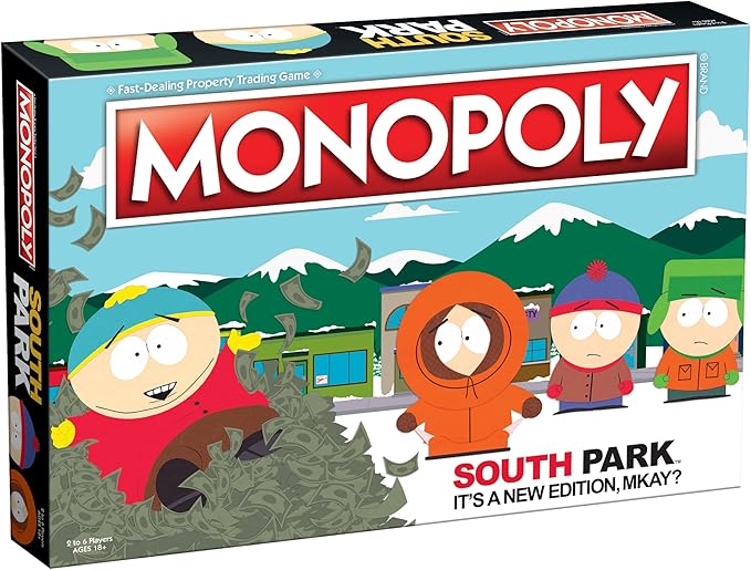 Monopoly South Park | Based on Comedy Central South Park Show | Featuring Familiar Locations Episodes and Characters | Officially-Licensed &amp Collectible Monopoly