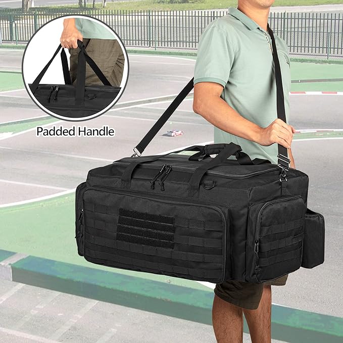 RC Car Bag for 1/8 and 1/10 Car RC Carry Case Compatible with Traxxas 1/8 Car Multi-Pockets to Store Tools and Other Accessories Adjustable Shoulder Strap for Easy Carrying (Patent Design)