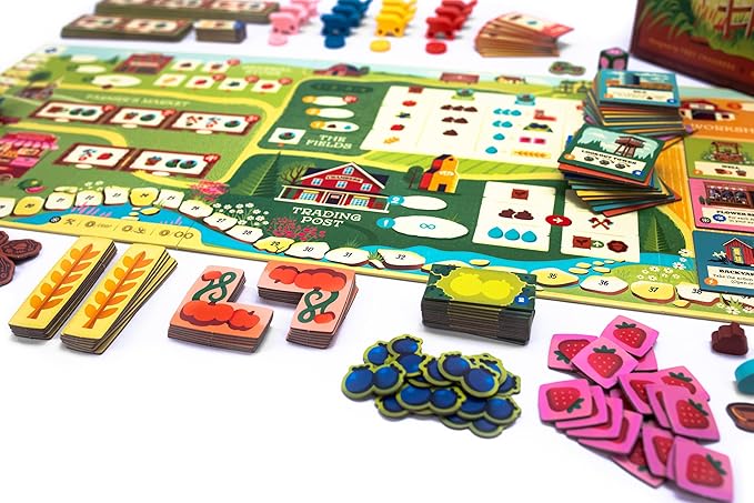 Keymaster Games Harvest | Strategy Board Game for Adults Families and Couples | Cozy Farming Experience | Easy-to-Learn | Quick 60-Minute Play for Game Night or Solo Challenge
