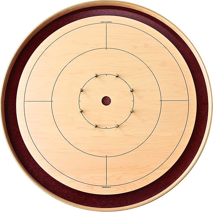 The Royal Red - Tournament Style Crokinole Board Game Set (Meets NCA Standards)