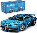 PIKARO Sports Car Building Blocks Set for Boys &amp Adults 1:14 MOC Collectible Toy Blue Race Car Model Kit Birthday Gift for Kids Teens Ages 8-14 (1144pcs)