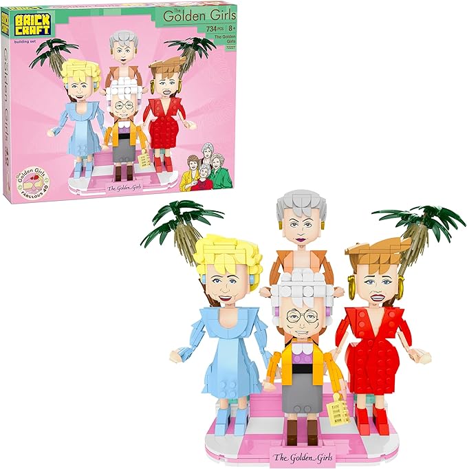 Brickcraft The Golden Girls Building Blocks Set 734 PCS Brick Toy Kit for Ages 8+ Retro TV Show Collectible Figures Model Fun Display Build for Adults &amp Fans Nostalgic Gift and Xmas Present