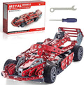 Building Kit Red Model Car Set - 287 PCS STEM Project Building Toys for Kids Ages 8-12 Assembly Building Vehicle for Boys 8 9 10 11 12-16 Years Old and Up Boys Girls Adults