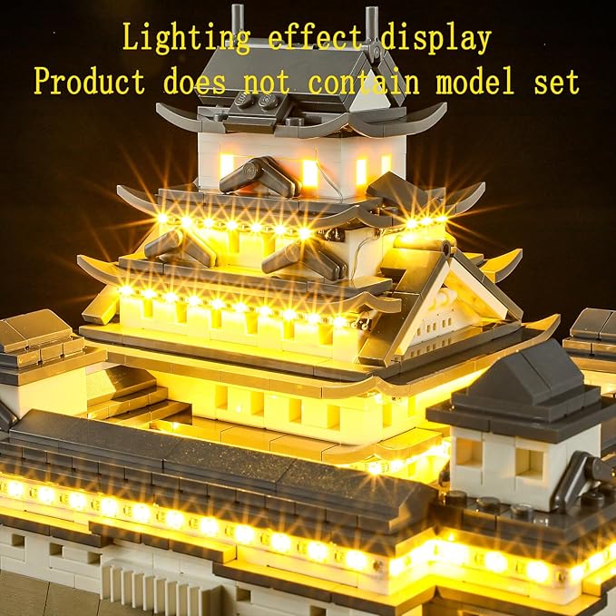 LED Light Kit Compatible with Lego Himeji Castle - Lighting Set for Architecture 21060 (Model Set Not Included)