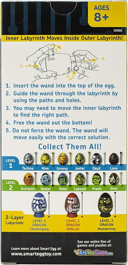 BLUE DRAGON 2-Layer Smart Egg Labyrinth Puzzle (Challenging)