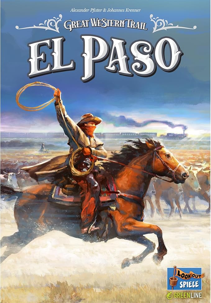 Great Western Trail El Paso Board Game - Fast-Paced Cattle Trade Strategy Game Compact Travel-Friendly for Kids &amp Adults Ages 12+ 1-4 Players 60-90 Min Playtime Made by Lookout Games