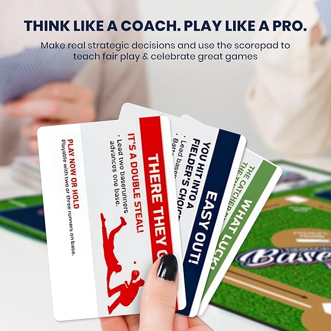 MasterPieces Baseball Dice Board Game - Realistic Gameplay Family Fun for Adults &amp Kids 2-8 Players Ages 6+