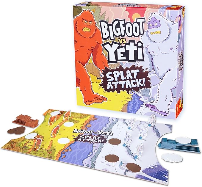 Bigfoot vs. Yeti: Splat Attack Funny Cryptid Showdown Catapult Launching Game for Kids &amp Family Fun 2 Players Ages 6+