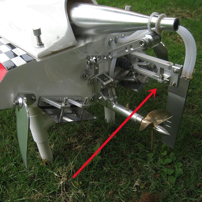 RC Boat 160mm Water-Absorbing Rudder (Double Water-Absorbing) Remote Control Boat Steering Metal Rudder Gasoline Boat Rudder