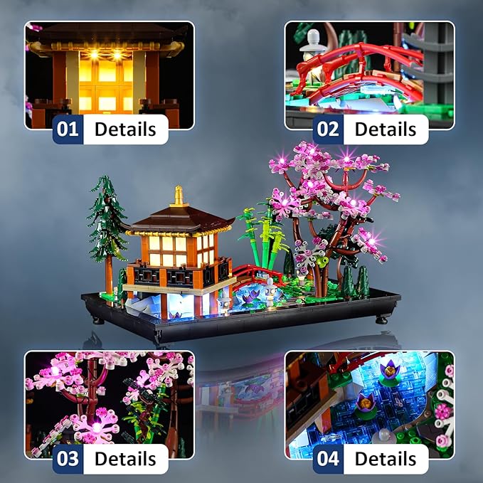 LED Light Kit for Lego 10315 Icons Tranquil Garden Set Compatible with Lego 10315 Building Blocks Model(Not Include Blocks Set)
