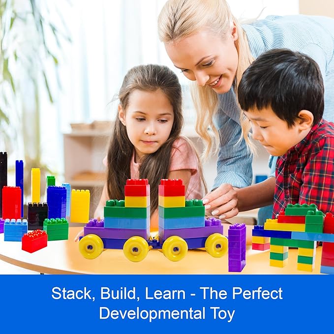 Dimple Building Blocks for Toddler (300 Pcs) Stacking Toys &amp Puzzle Games for Learning and STEM Fun Montessori Toys Educational Baby Blocks Age 3+ Toddler Boy &amp Girl Birthday for Kids