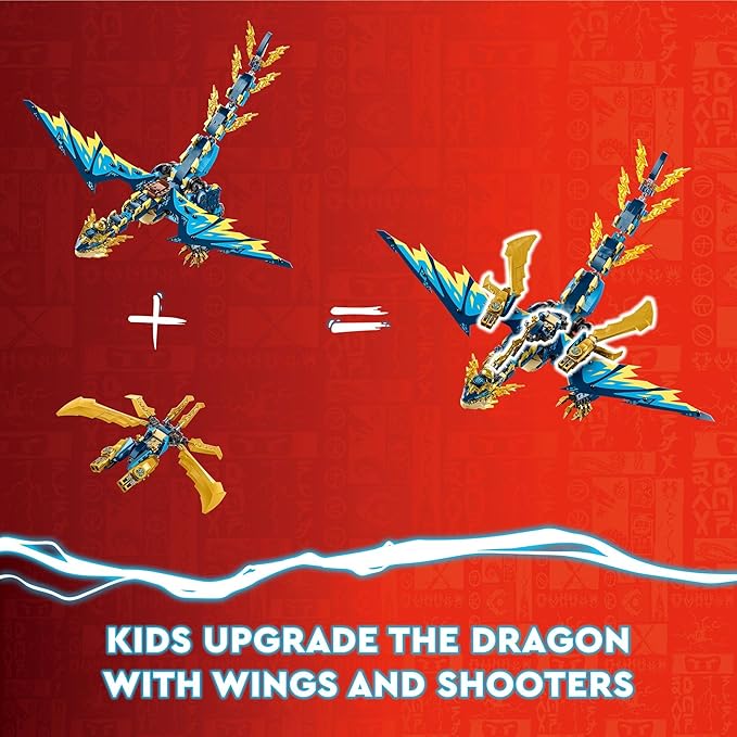 LEGO NINJAGO Elemental Dragon vs. The Empress Mech 71796 Building Toy Set Features a Dragon Mech Ninja Flyer and 6 Minifigures Gift for Boys and Girls Ages 9+ Who Love Ninja Warriors