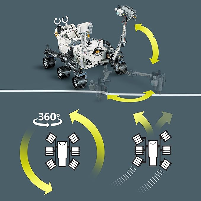 Lego Technic NASA Mars Rover Perseverance Space Model with AR Application Experience Construction Toy Vehicle Science and Engineering Gift for Boys and Girls 10 Years Old and Over 42158