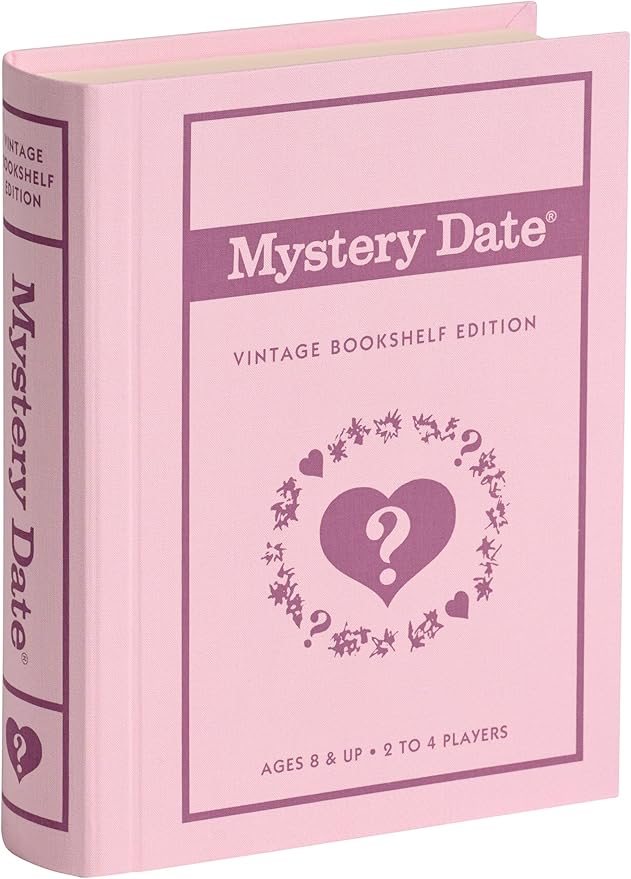 WS Game Company Mystery Date Vintage Bookshelf Edition Vintage Board Games Collection Fabric Box Retro 1960s Family Game Night Favorite Ages 8+