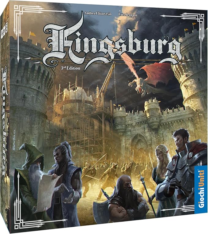 Kingsburg 3rd Edition Board Game - Defend and Prosper in The Kingdom! Medieval Strategy Game for Kids &amp Adults Ages 10+ 2-5 Players 90-120 Min Playtime Made by Giochi Uniti