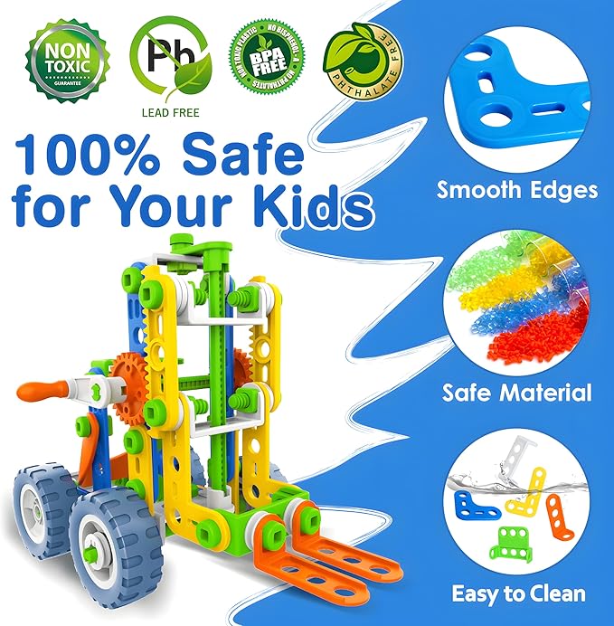 MOONTOY 12 in 1 STEM Toys for 4 5 6 7 8+ Year Old Boy Gifts 152 PCS Educational Building Toys for Kids Ages 4-8 5-7 8-12 Building Blocks Stem Kits Activities Construction Toy for Boys Birthday Gifts