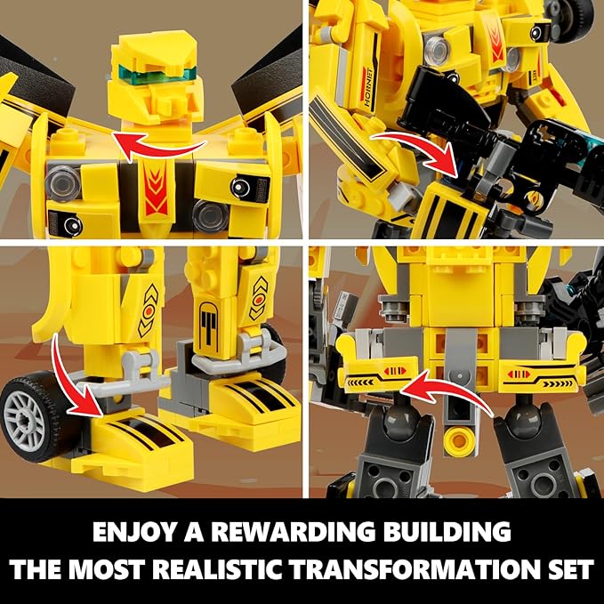 HIGH GODO Transforming Building Set Collectible 2in1 Transformation Robot and Truck Building Block Set Cool Robots Toys Gifts for Teens Adults 14+ (636 Pieces)