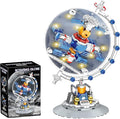 Space Station Constellation Globe Building Set with Light Build and Display Model for AdultsHome and Office DecorAviation Enthusiasts Gifts