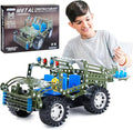 Stem Toys for Boys Age 8-12 - Off-Road Metal Model Car Kits 283pcs Stem Building Toys Kits Army Toy for 8-10STEM Projects for Kids 10-12 12-14 Engineering for Ages 14 and Up Adults