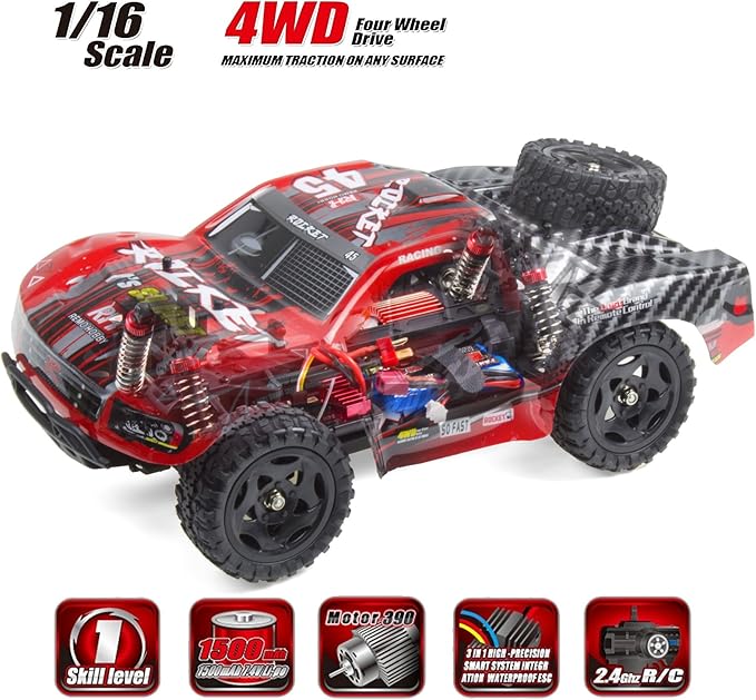 Cheerwing 1:16 Scale Short Course RC Car 40KM/H High Speed 4WD Remote Control Truck Off-Road Remote Control Car