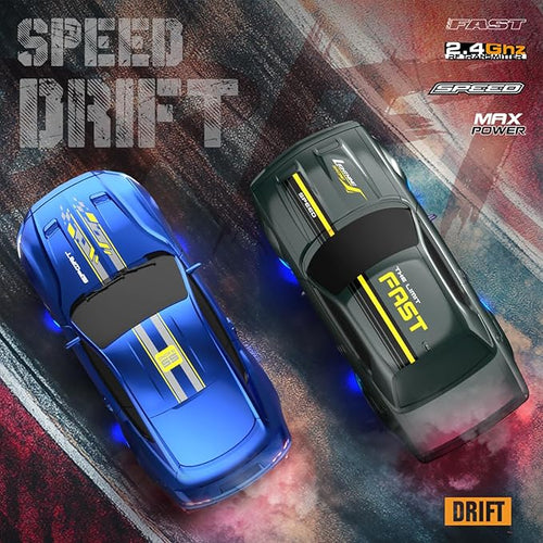 1:43 Scale Mini RC Drift Car with Gyro Full Proportional RTR 2.4Ghz Remote Control with RGB Lights and a Replaceable Body Shell(8502-Red)