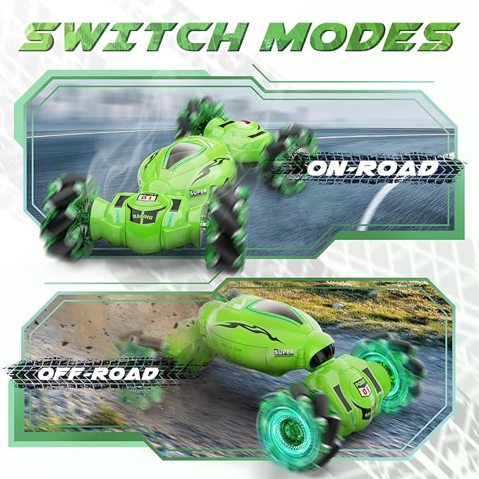 Gesture RC Car Hand Controlled RC Car Toys for Boys Girls 6-12 2.4GHz 360° Rotation 4WD Gesture Sensing RC Stunt Car with Light &amp Music Birthday Gifts for Kids