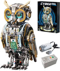 Mechanical Owl Building Blocks Hand-Crank or Electric Powered Moving Snake Engineering Construction Set for Kids and Adults Detailed Mechanical Model with Gears and Lights
