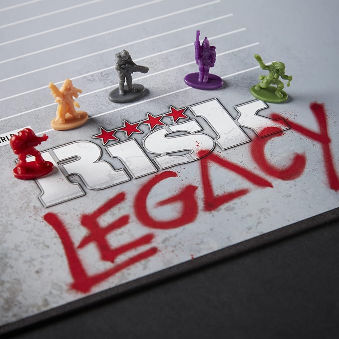 Hasbro Gaming Avalon Hill Risk Legacy Strategy Tabletop Game Immersive Narrative Game Miniature Board Game for Ages 13 and Up for 3-5 Players