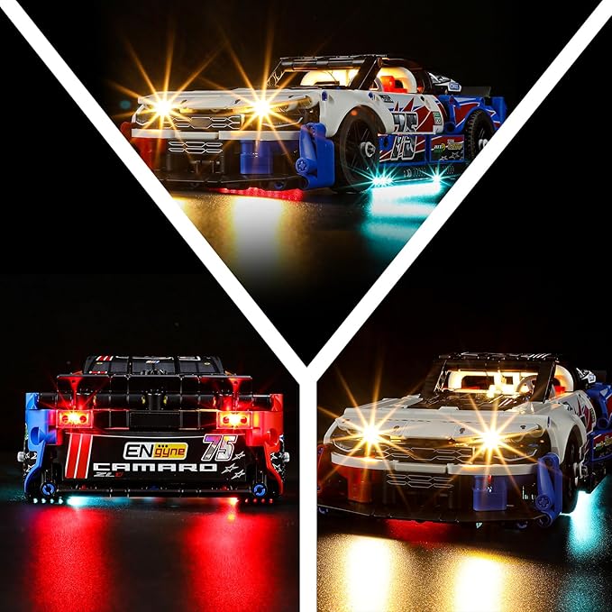 LED Light Kit for Lego 42153 Technic NASCAR Next Gen Chevrolet Camaro ZL1 Set Compatible with Lego 42153 Building Blocks Model(Not Include Blocks Set)