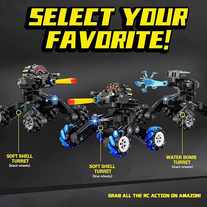 RC Tank Car with DriftHand Gesture Control Dual Mode Stunt Truck with Light Spray and Music 2.4Ghz Free Deformation Remote Control Fighting Bullets Vehicle for Kids