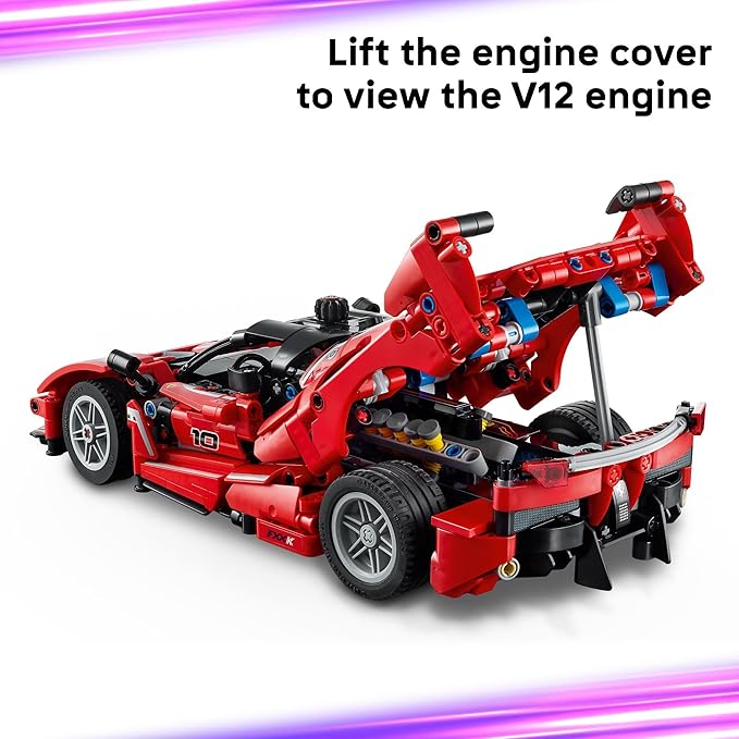 LEGO Technic Ferrari FXX K Toy Car - Building Toy for Girls &amp Boys Ages 10+ - Cool Birthday Gift for Kids - Race Car Model for Play &amp Display - 42212