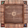 Sterling Games 12 Inches Shut The Box Game for 4 Players Family Dice Game with 12 Numbers Box Nautical Themed Large Wooden Game Board