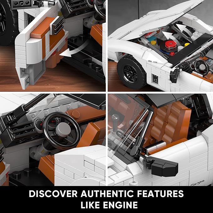 Mould King 10198 Sport Car Model Building Kit Clasic Vintage Car Build Blocks Set with 1347 Pieces Construction Vehicle Toy Collection Set for Adult