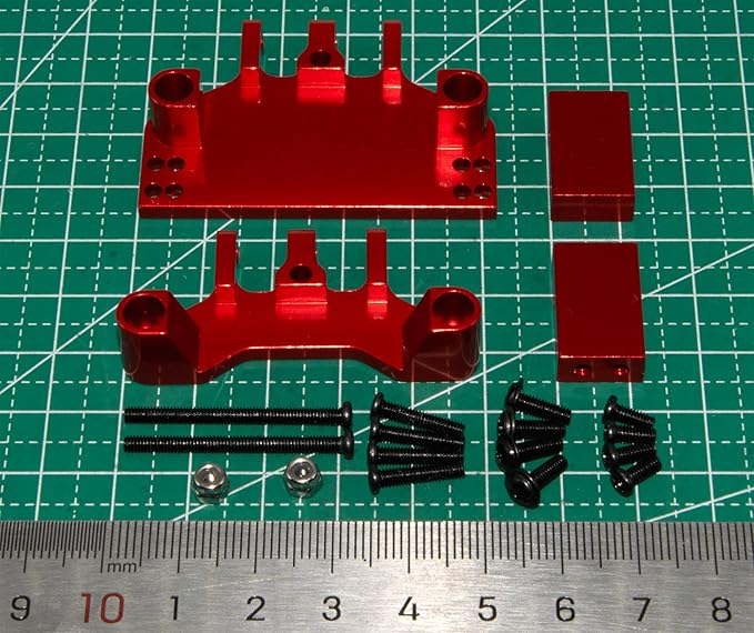 Pull Rod Mount Seat Servo Mount Compatible with MN 1/12 MN128 Upgrade MN86 MN86S MN86K MN86KS G500 Rc Car Aluminum Alloy Bracket Part Replace(Red)