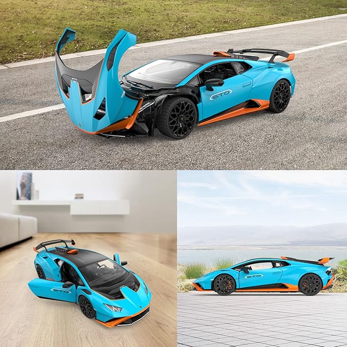 RASTAR Lamborghini RC Car 1/14 Lamborghini Huracán STO Model Car 2.4Ghz Blue Remote Control Toy Car for Boys