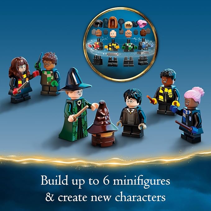 LEGO Harry Potter Hogwarts Magical Trunk Luggage Set Building Toy Idea for Kids Customizable Toy Girls &amp Boys with Movie Minifigures and House Colors 76399