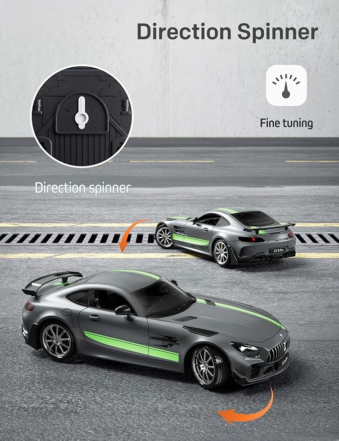 MIEBELY Remote Control Car Mercedes Benz 1/12 Scale Official Authorized GT R Pro Rc Cars 7.4V 900mAh Rechargeable Battery 2.4Ghz Rc Drift Cars W/LED Toy Car Birthday Gift for Boys Kids Adults Age 6+