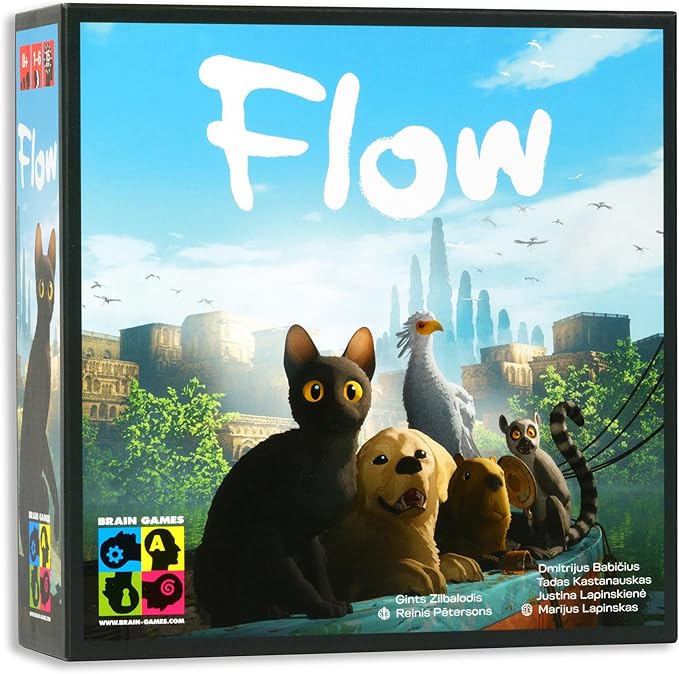 Flow: The Official Cooperative Board Game | Strategy Game for 1–4 Players Ages 8+ | Based on The Award-Winning Animated Film | Family &amp Solo Play | Survive The Flood Rescue Allies