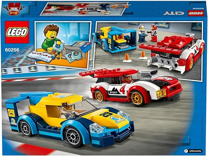 Lego 60256 City Nitro Wheels Racing Cars Toy with 2 Race Drivers Minifigures Rally Vehicles for Kids 5+ Year Old