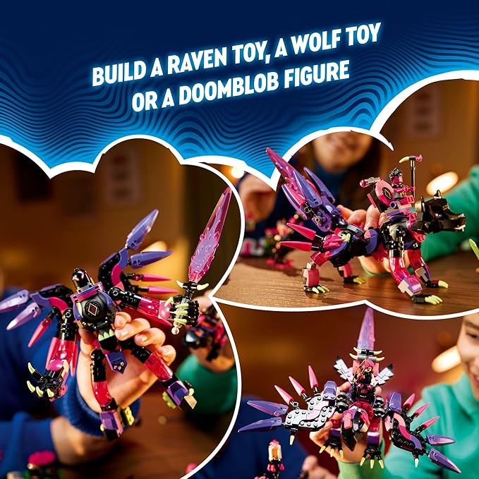LEGO DREAMZzz The Never Witch’s Nightmare Creatures Fantasy Animal Kids' Toy Build a Mech Wolf or Raven Figure Building Toy with 5 Minifigures for 9 Year Old Boys and Girls 71483