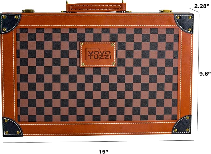 Premium Backgammon Set Backgammon Sets for Adults15 Inches Backgammon Board Games for Adults and Kids Travel Backgammon Set Strategy Game Checkerboard Design Brown