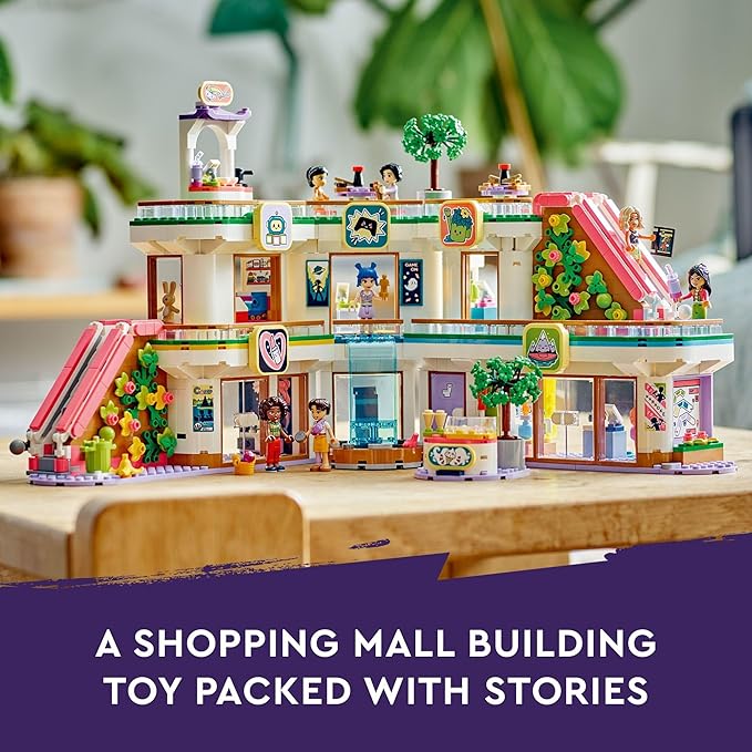 LEGO Friends Heartlake City Shopping Mall Toy Building Kit with Mini-Doll Accessories for Kids to Build Social Skills and Play Together Gift Set for 8 Year Old Kids Girls and Boys 42604